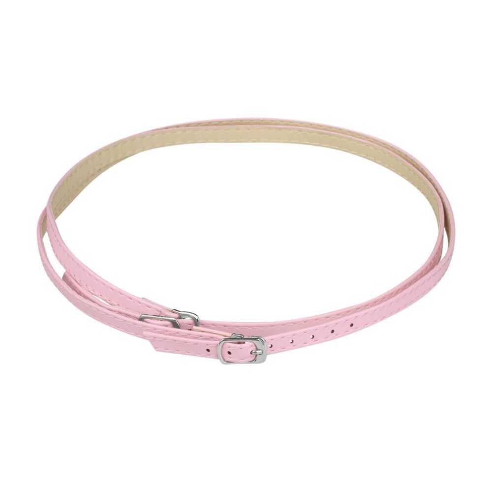 Adjustable Detachable Crossed Anti-Slip Shoe Straps for Heels with Buckle Pink
